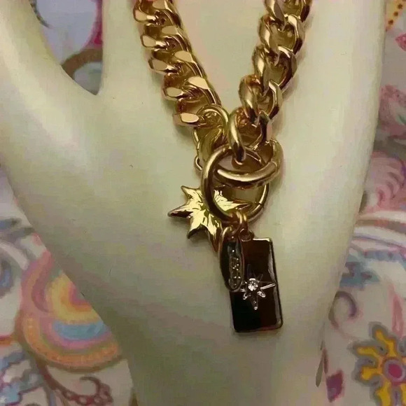 Ettika Starry Charms 14k Gold Plated Chain Link Bracelet With Extender Rings - Picture 4 of 7